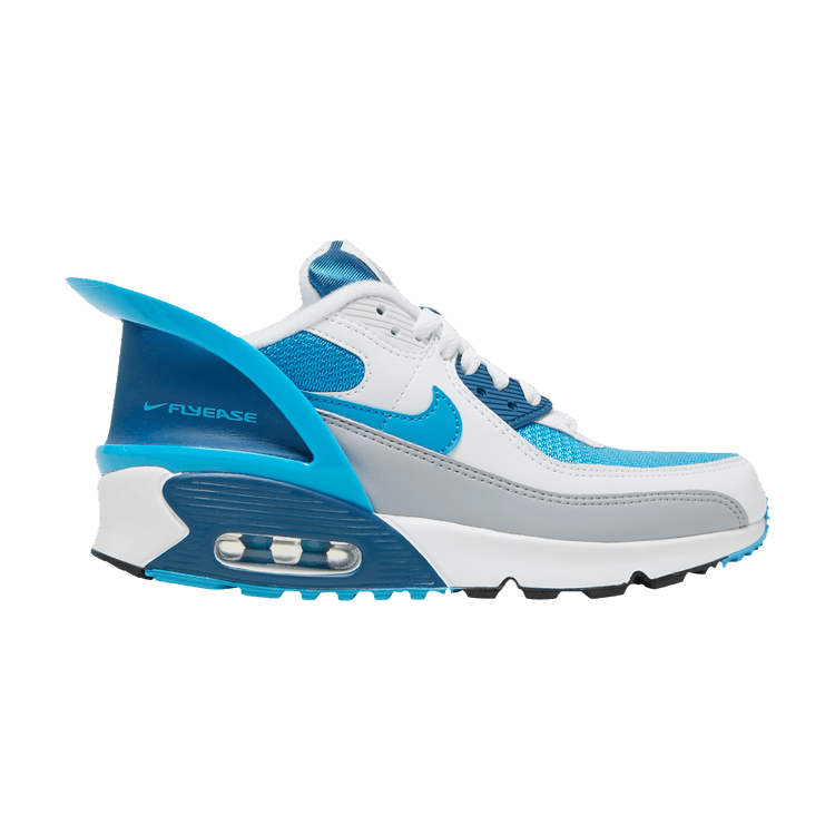 

Кроссовки Nike Air Max 90 FlyEase GS 'White Industrial Blue', белый