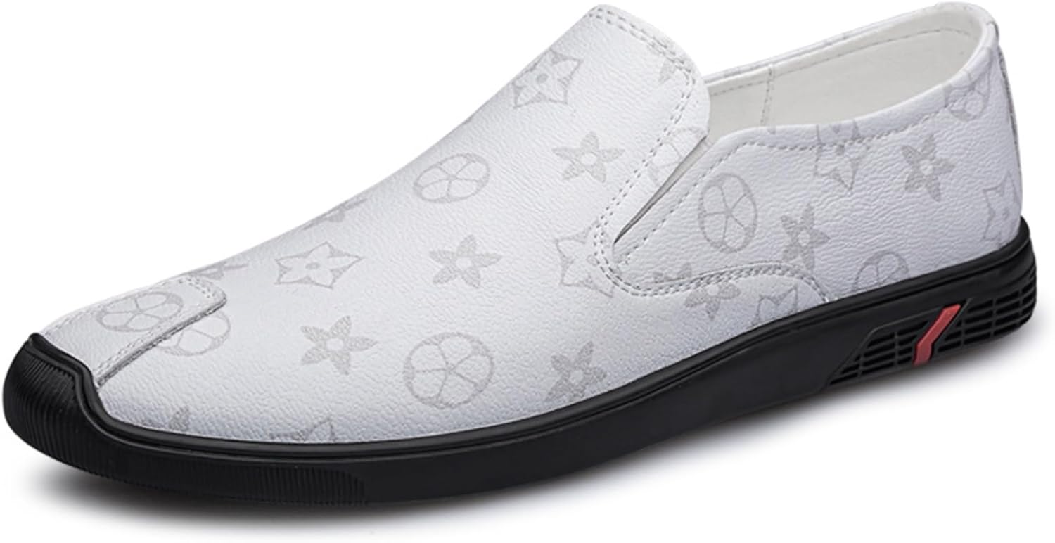 

Мужские кожаные лоферы с прорезью для монеты - повседневная обувь без шнурков, идеально подходит, свадьбы, выпускного и домашних мероприятий Khwfjas, белый