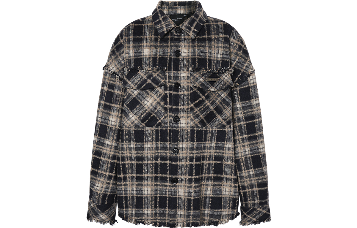 

Футболка унисекс ROCAWEAR, серо-черная клетка