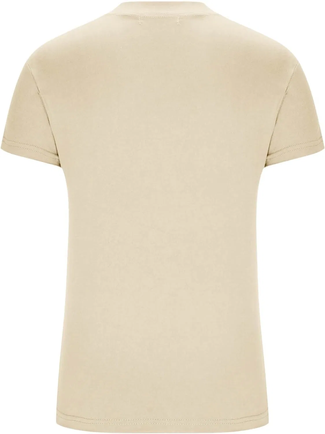 Топ-кроп женский с коротким рукавом, Slim Fit, A01#beige — фото 3