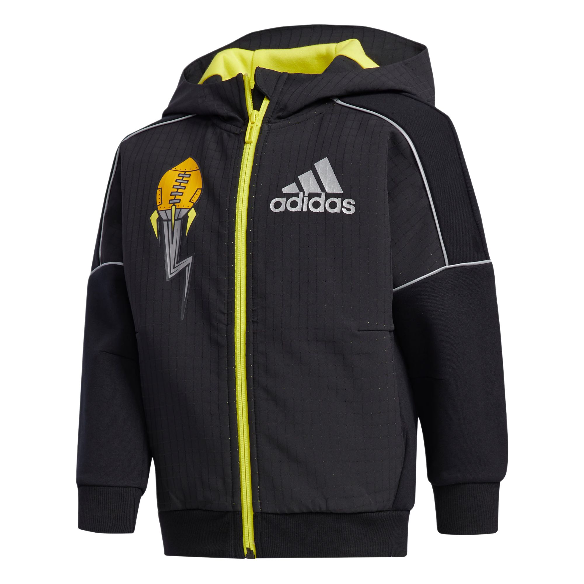 Куртка ветровка Adidas, черный/темно-серый — фото 2