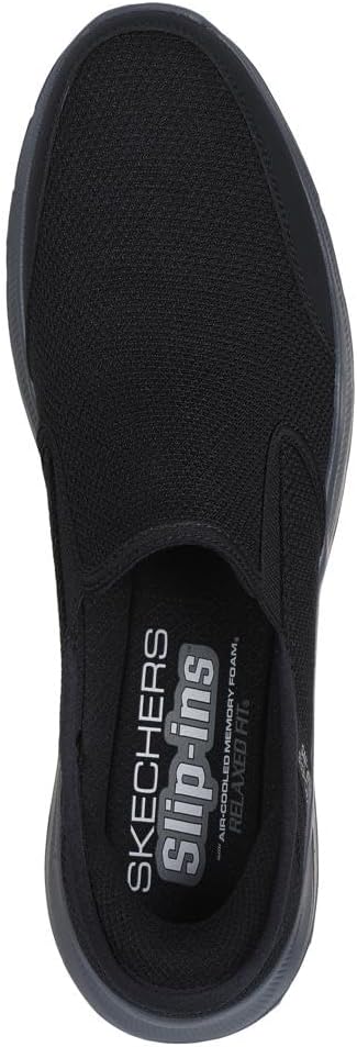 Мужские кроссовки Skechers Relaxed Fit Equalizer 5.0 без шнурков, черный/угольный — фото 2