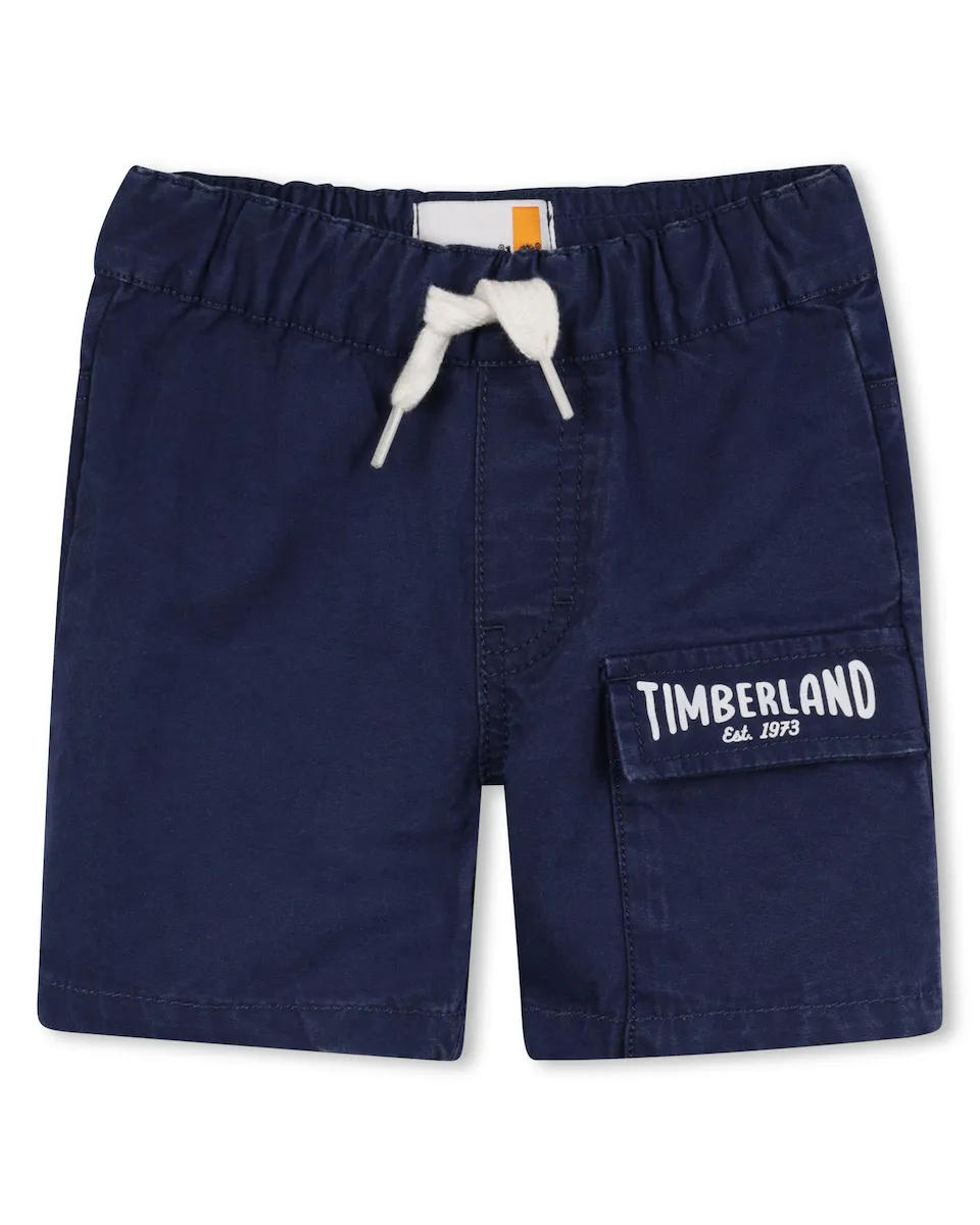 

Шорты для мальчика из синего хлопка Timberland, тёмно-синий