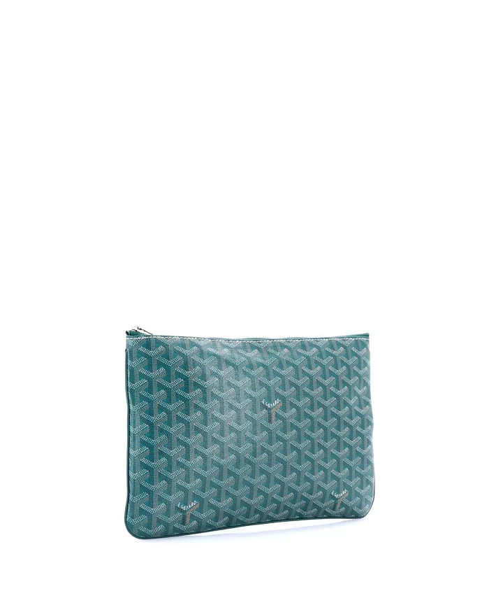 

Сумка-кошелек MM Senat Zip Pouch из лакированного холста Pre-Owned Goyard, зеленый
