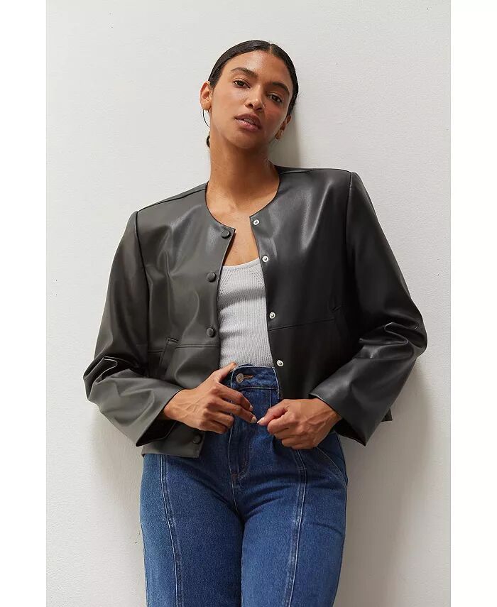 

Женская куртка из искусственной кожи Georgina CRESCENT, черный