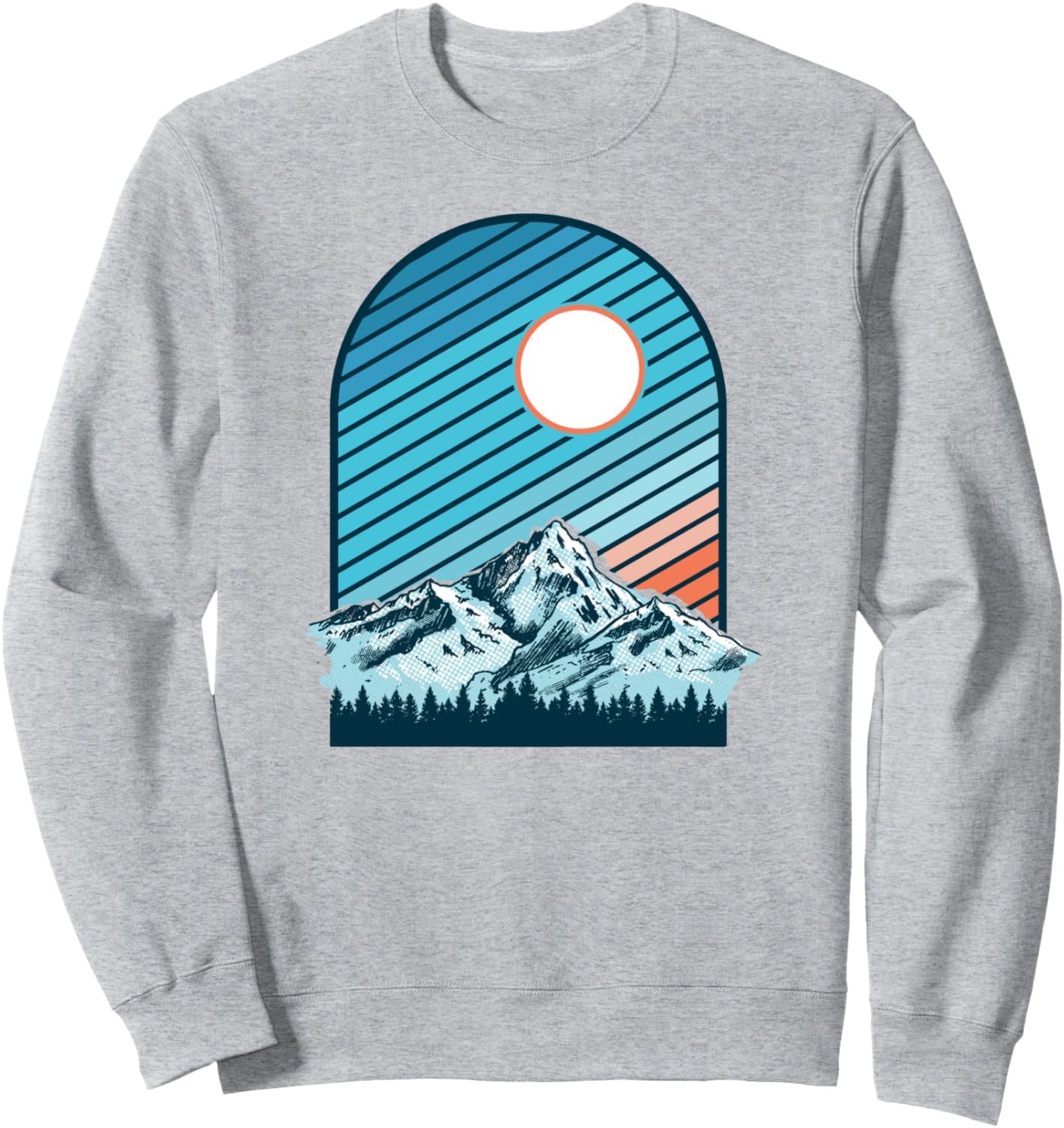 

Толстовка, Откройте для себя ретро-толстовку в стиле 80-х с графическим изображением гор, природы и активного отдыха на открытом воздухе Mountain Life Outdoor Junkie Tees, серый