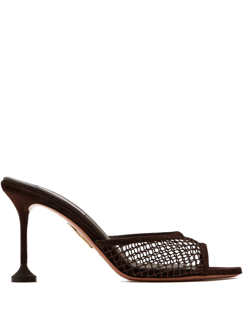 Сетчатые мюли Bisous 85 Aquazzura, коричневый