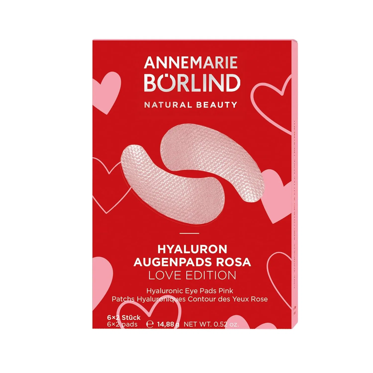 Патчи для глаз и губ «Hyaluronic Eye Pads Pink Love Edition» от ANNEMARIE BÖRLIND Annemarie Börlind, Pink