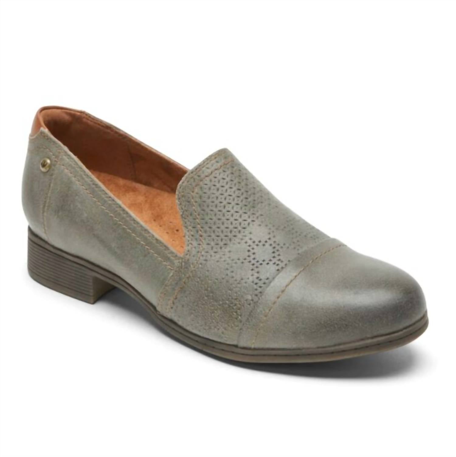 Женские слипоны Crosbie в оливковом цвете Rockport