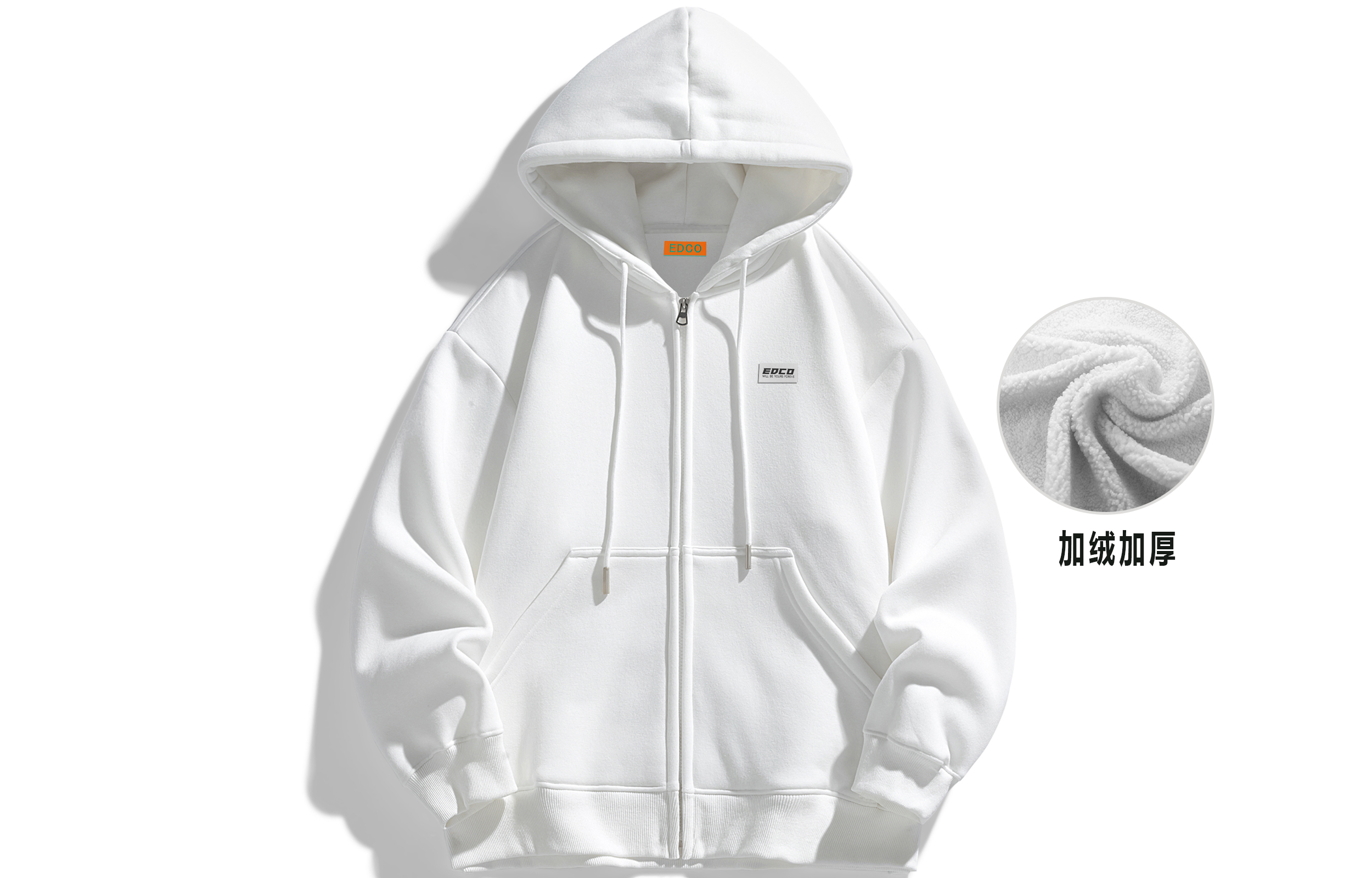 

Толстовка унисекс EDCO BREAK SILENCE, [Thickened and Fleece-Lined]Burgundy