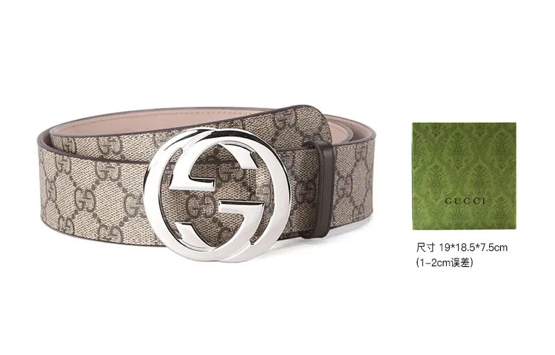 

Ремень кожаный Gucci мужской, бежевый / розовый