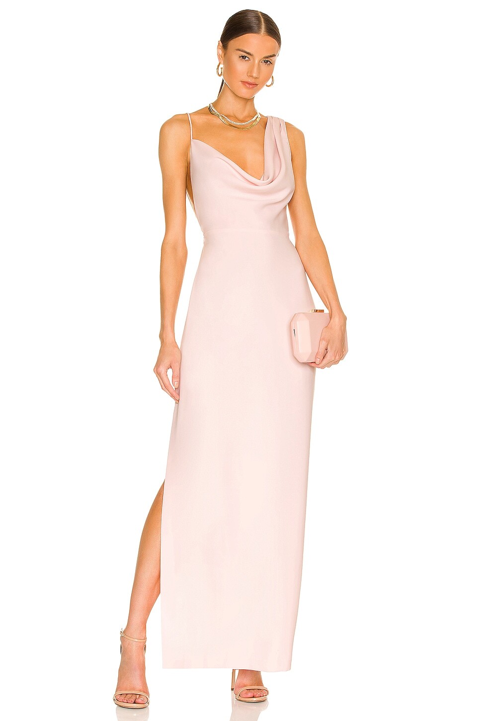 

Платье Amanda Uprichard x REVOLVE Arial Gown, цвет Blush