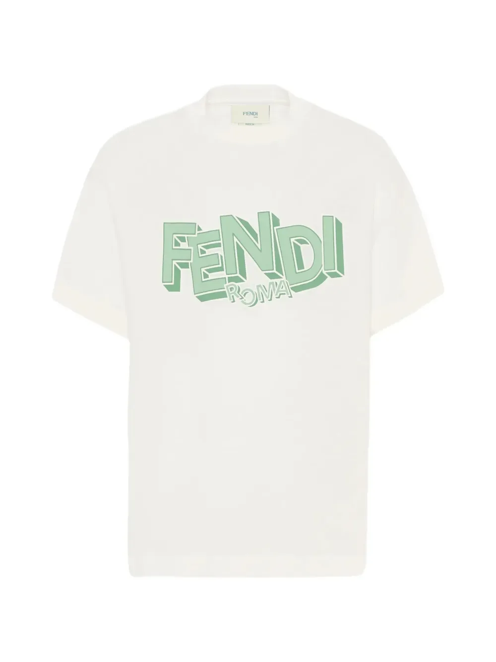 Футболка с принтом логотипа FENDI KIDS, белый