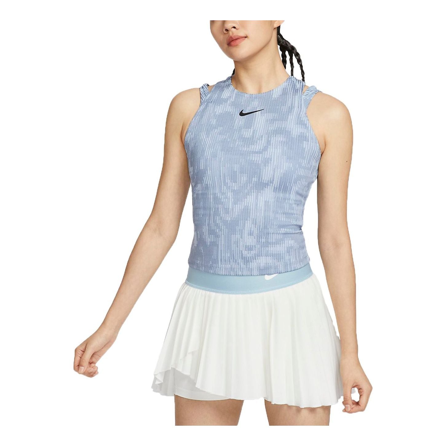

Спортивный топ (WMNS) Nike Court Slam Dri-FIT Tennis Tank Top Asia Sizing 'Ashen Slate' FD5647-493, серый