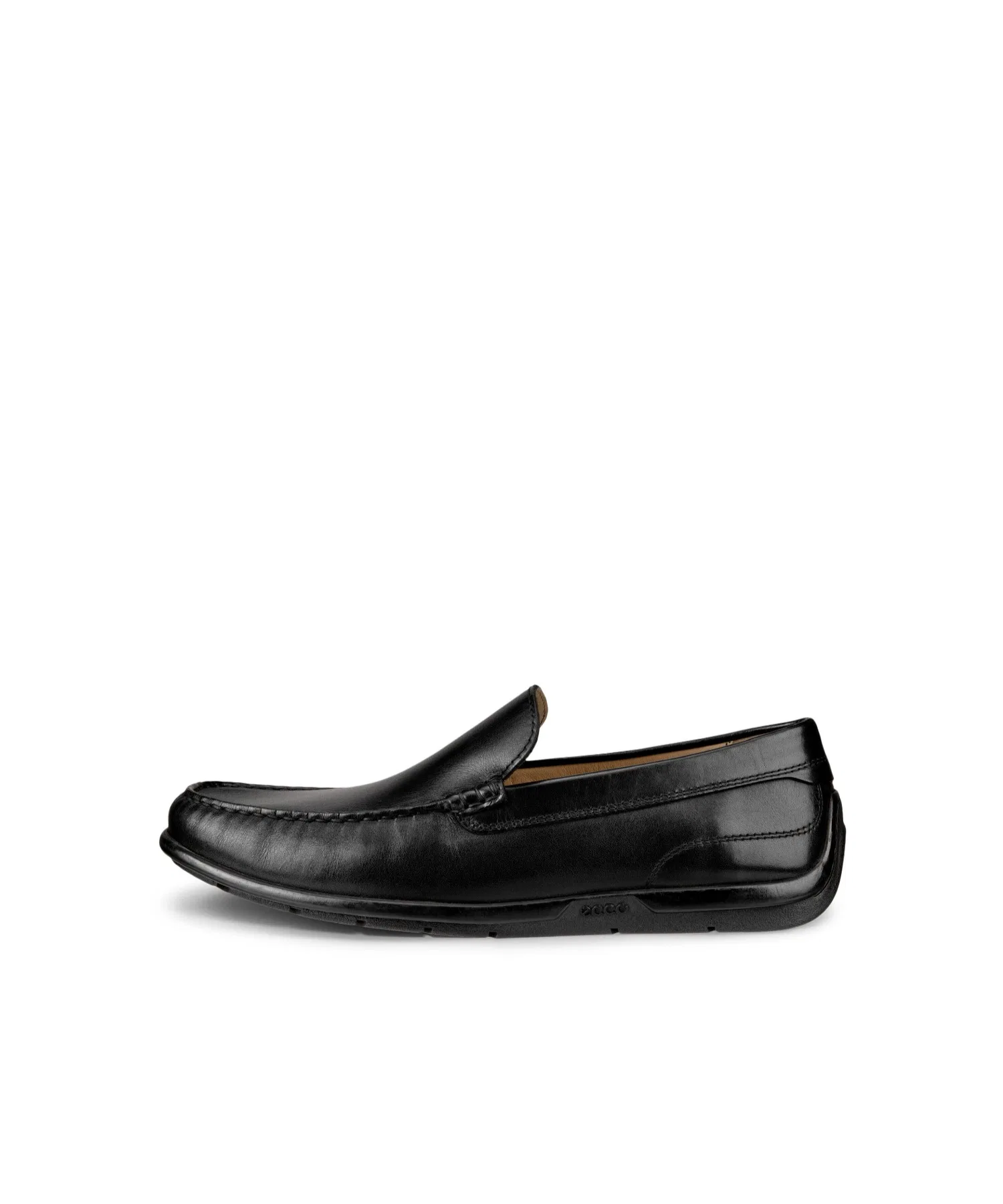 Мужские кожаные слипоны ECCO Classic Moc 2.0 чёрные
