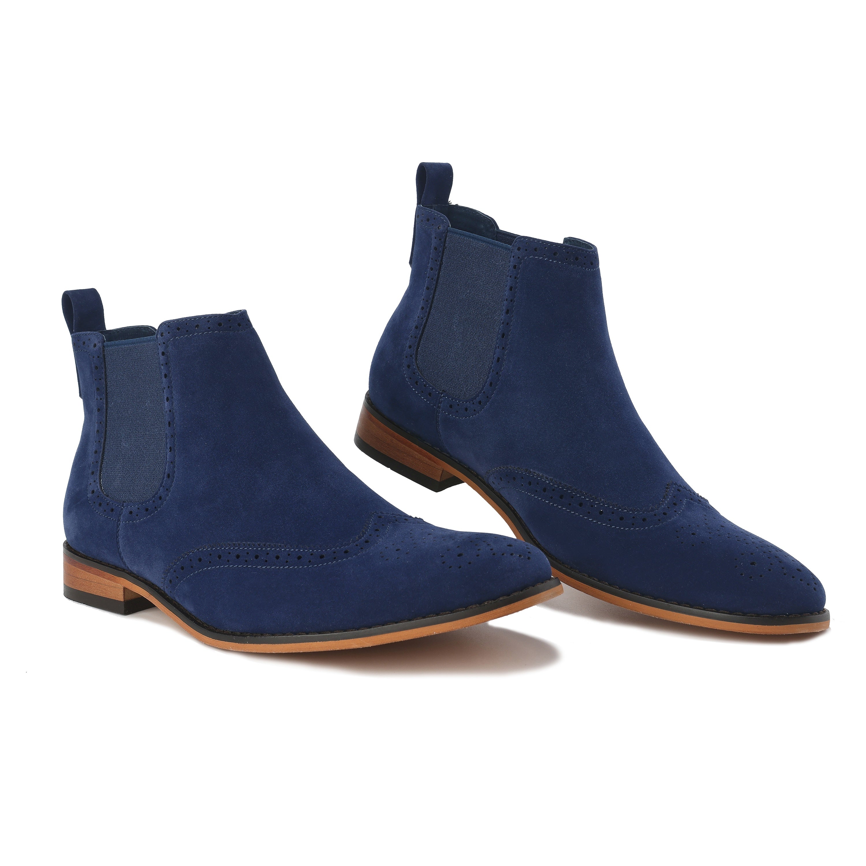 

Мужские ботинки Chelsea Slip On Wing Tip Gino Vitale, синий