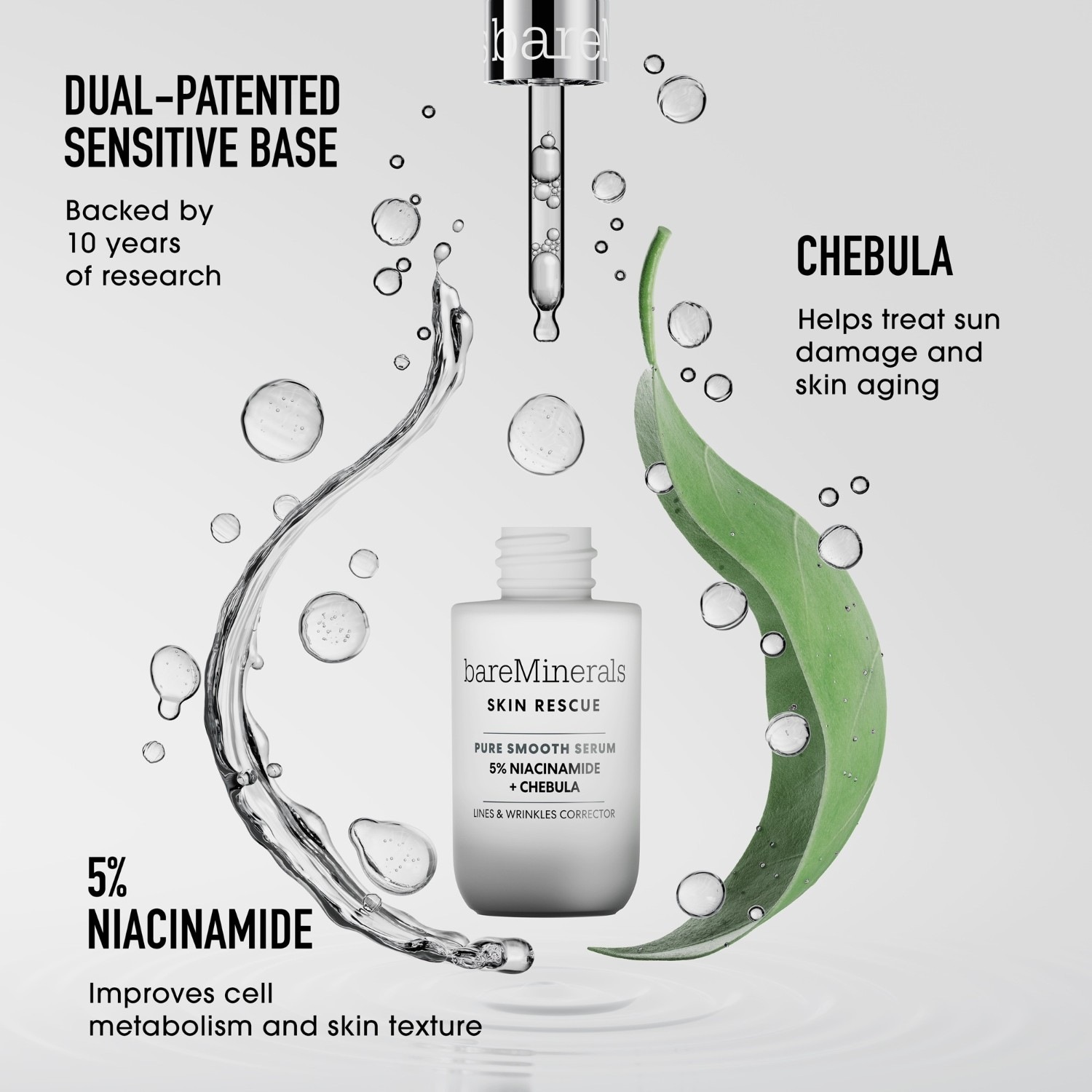 Сыворотка bareMinerals — Для лица skin rescue pure smooth , объем, 30 мл — фото 3