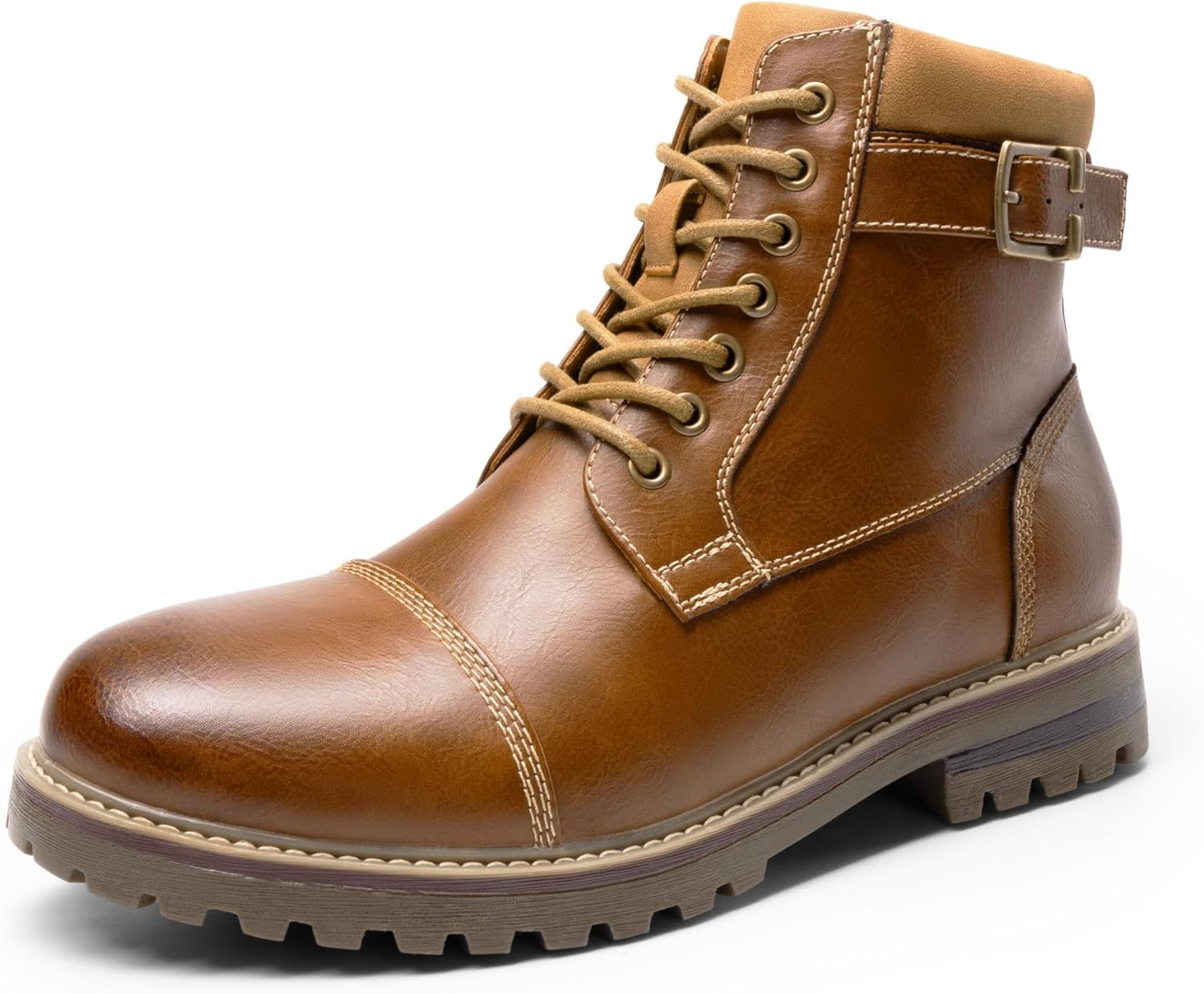 

Мужские мотоциклетные боевые ботинки Bruno Marc с утеплителем и застежкой-молнией, байкерские ботинки для езды, оксфорды, коричневый