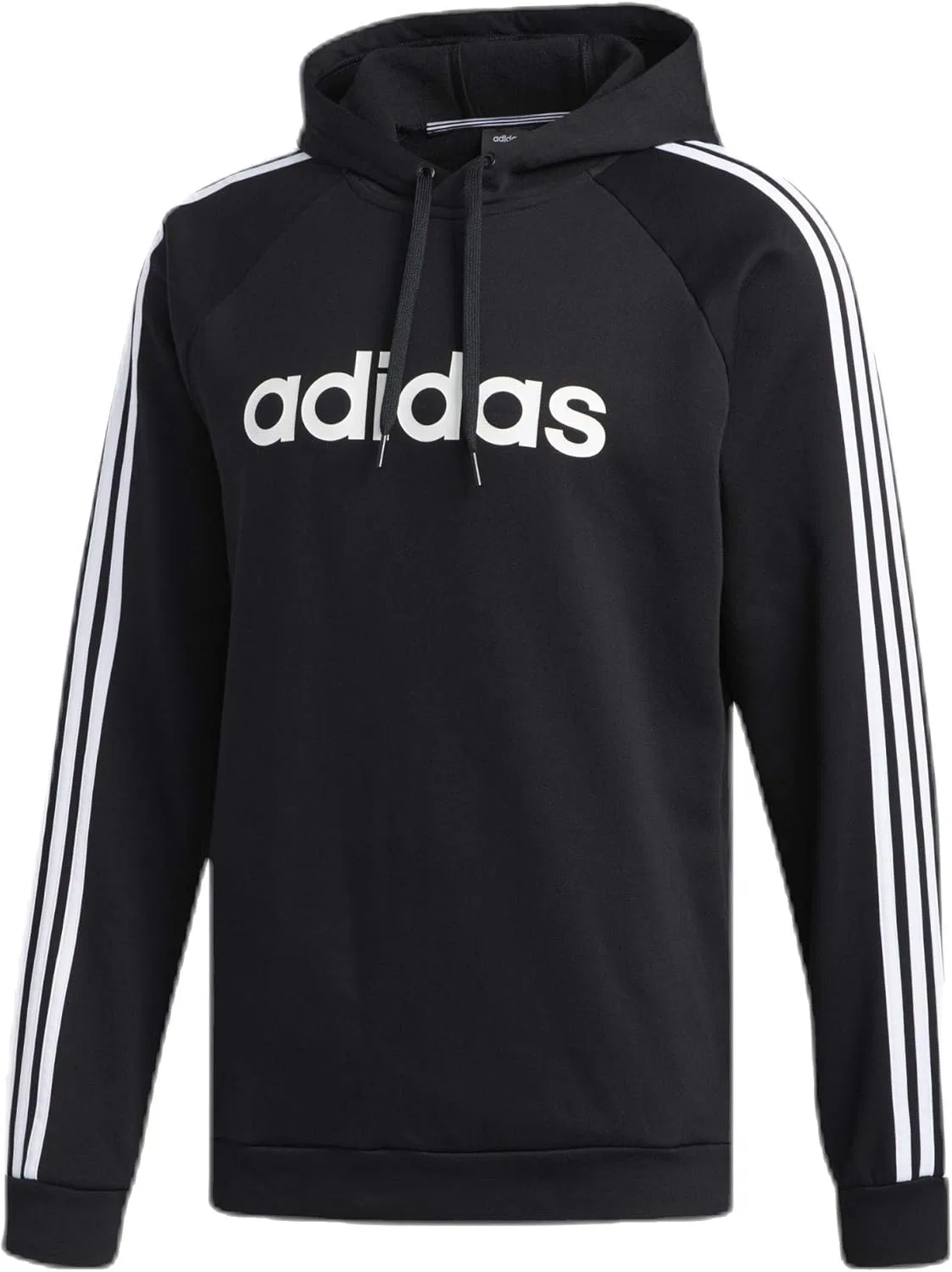 Толстовка с капюшоном Adidas Essentials 3-stripes, черно-белый