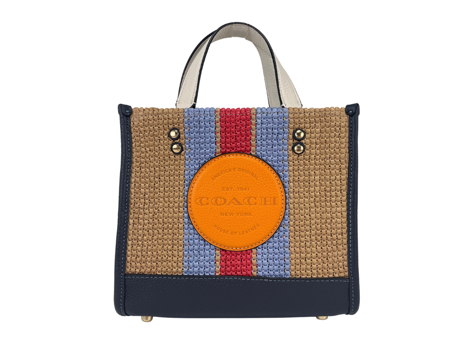 

Сумка-кошелек через плечо Dempsey Straw Natural Multi Tote 22 Coach