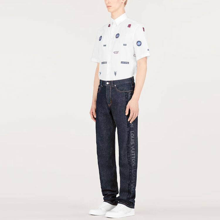 

Новые квартальные продукты LV Jeans Men Blue Louis Vuitton, синий