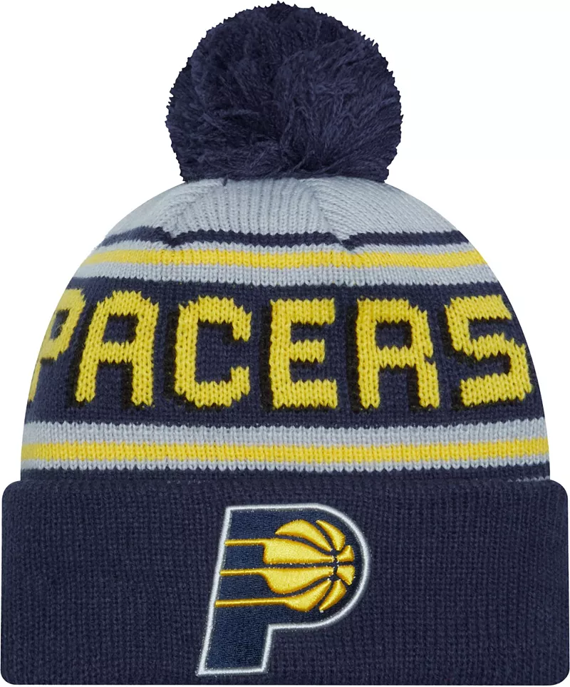 

Синяя вязаная шапка New Era для взрослых Indiana Pacers