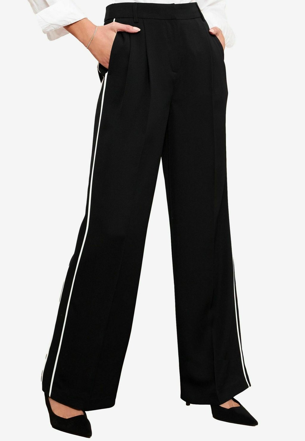 

Спортивные штаны PETITE FIT WIDE LEG TAILORED SIDE STRIPE Friends Like These, черный