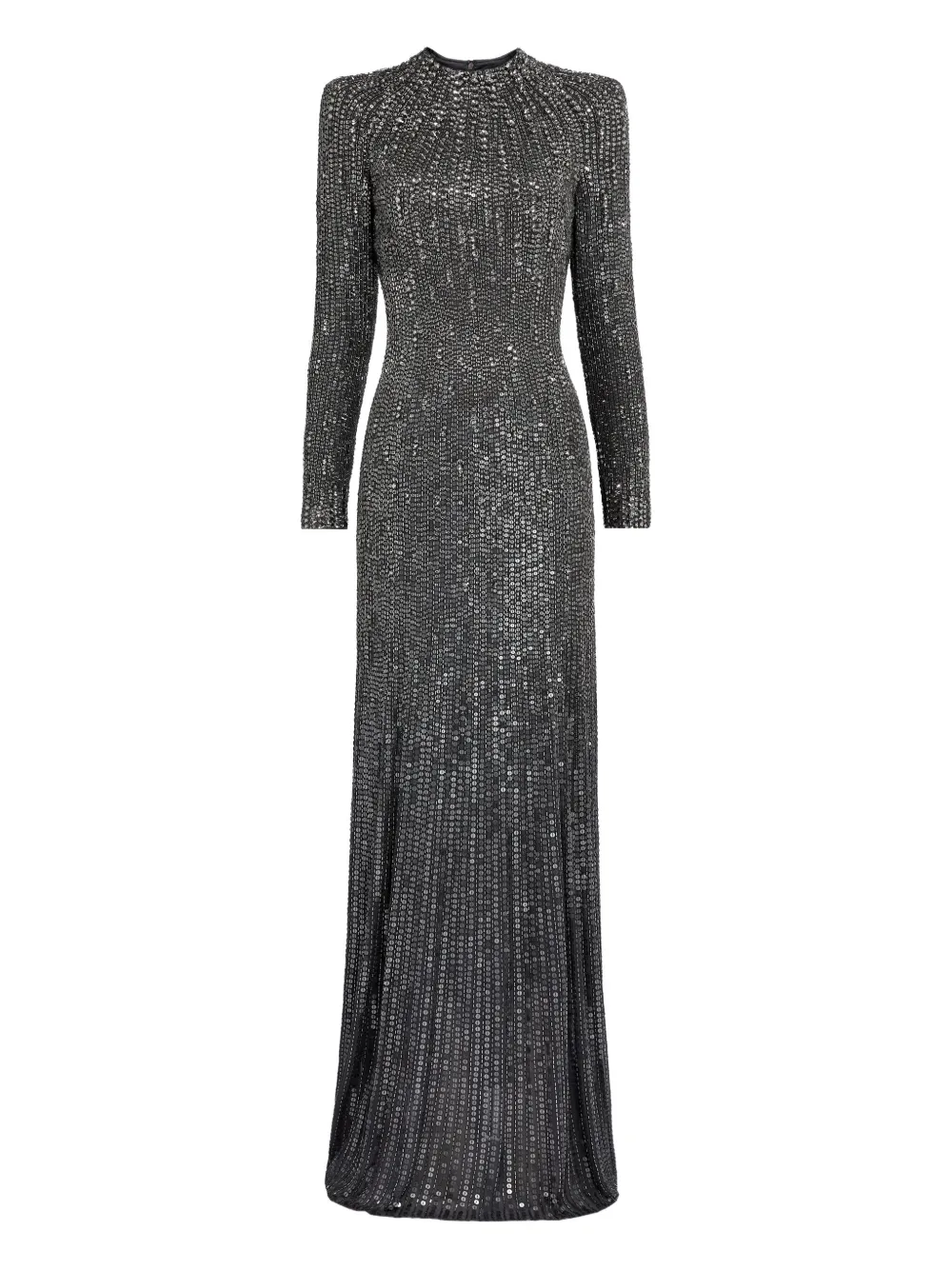 

Платье макси Rory с длинными рукавами и пайетками Jenny Packham, серый