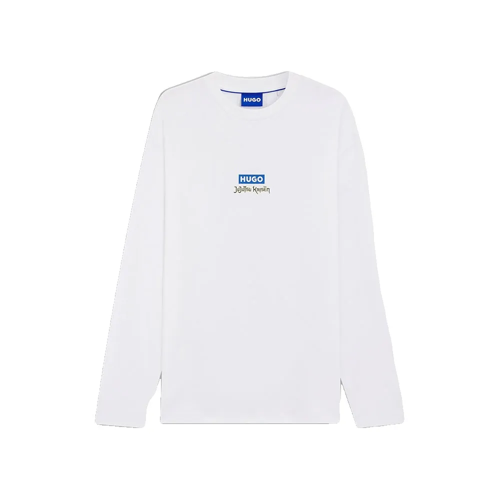 

HUGO Nichaboso JJK 10250555 01 СИНЯЯ футболка, белый