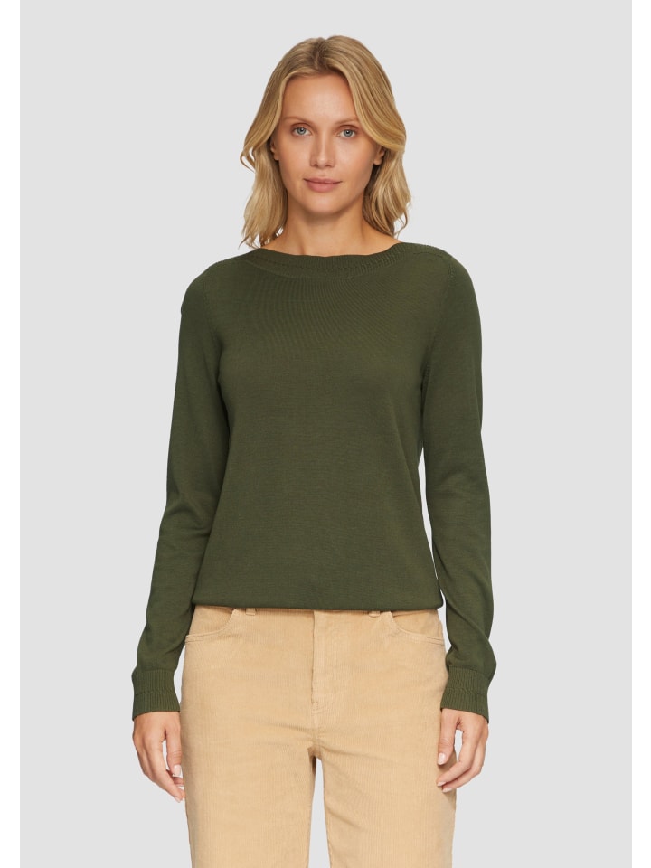 

Пуловер s.Oliver Strickpullover langarm, оливковый