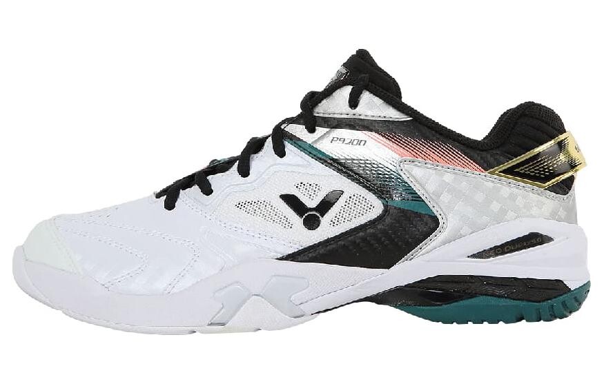 

Кроссовки VICTOR Badminton Shoes Unisex Low-top White/Green/Black/Yellow, белый