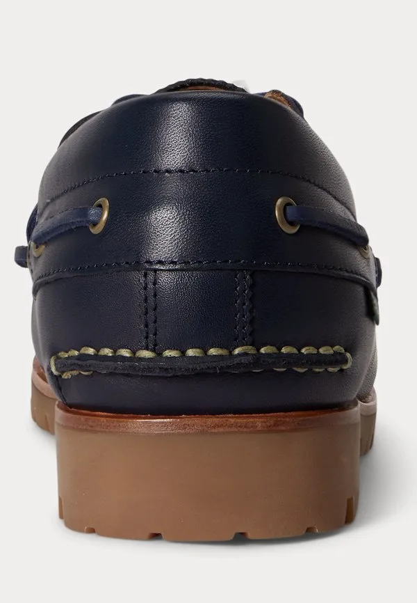 Кожаные лодочные туфли ranger Polo Ralph Lauren, Hunter Navy — фото 3