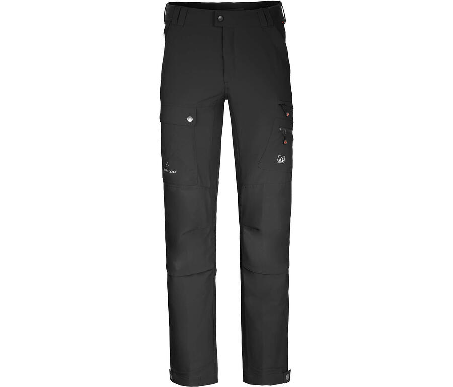 

BERGSON Штаны для походов из переработанного материала, эластичные, 7 карманов, черные
