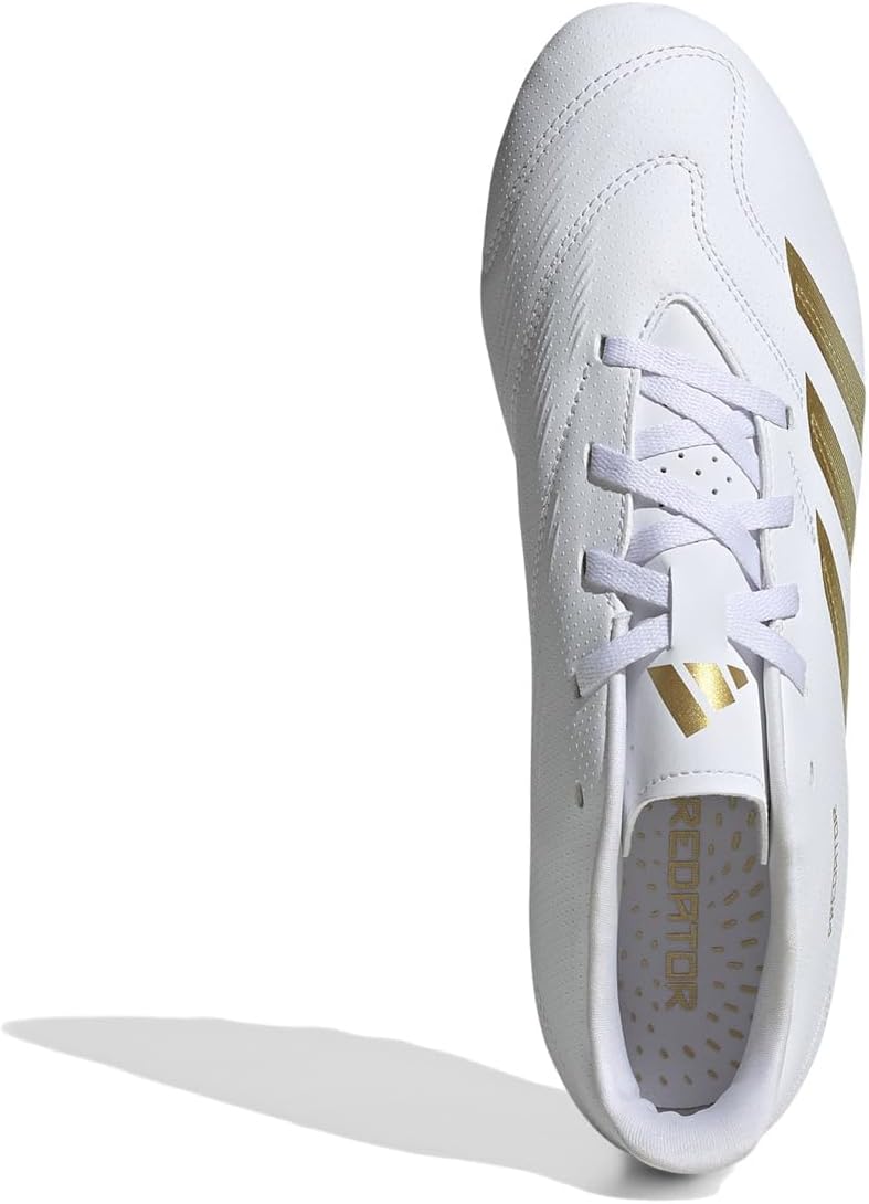 Кроссовки Adidas Club Flexible Ground, белый/золотой — фото 2