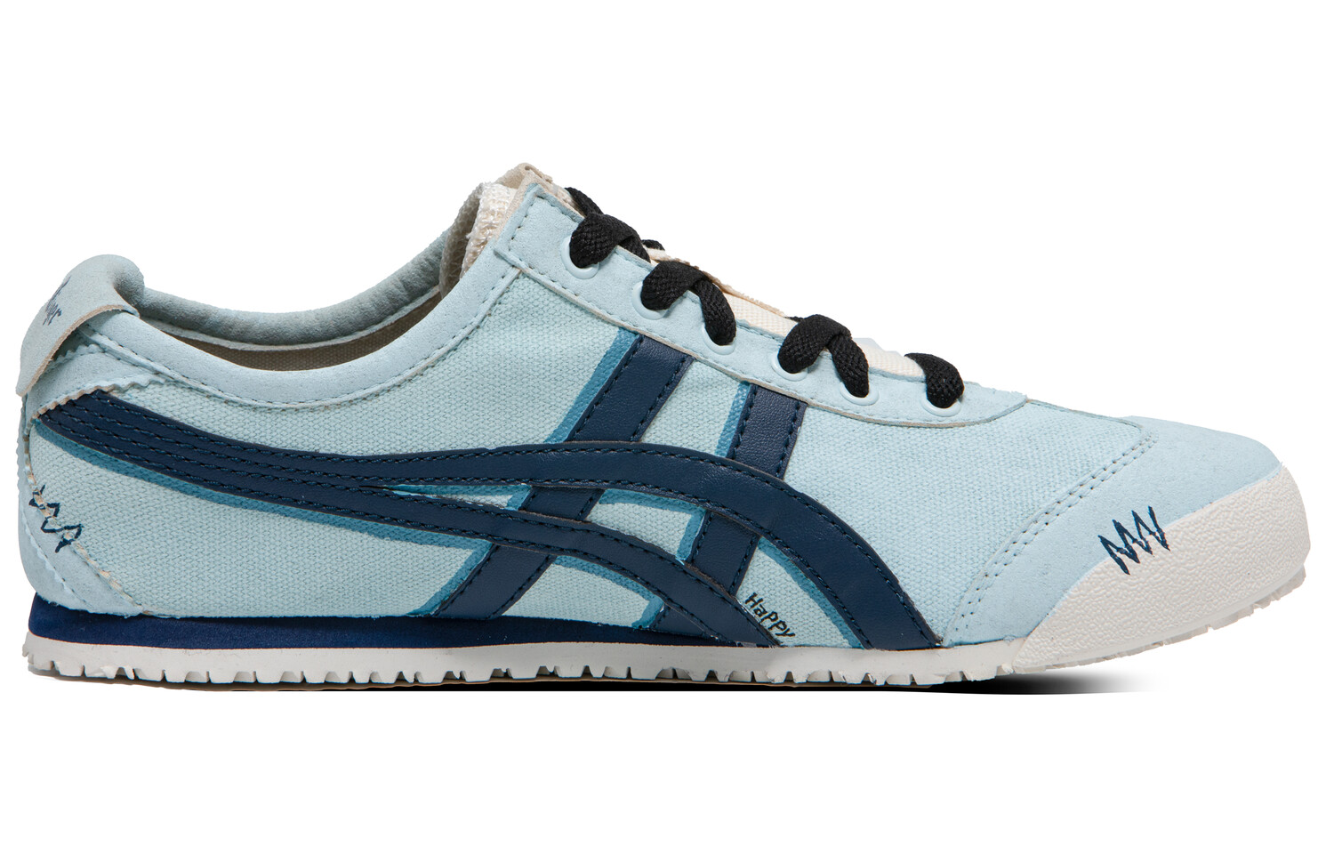 Кроссовки Onitsuka Tiger MEXICO 66 Lifestyle Shoes Unisex Low-top Blue/white, голубой — фото 3