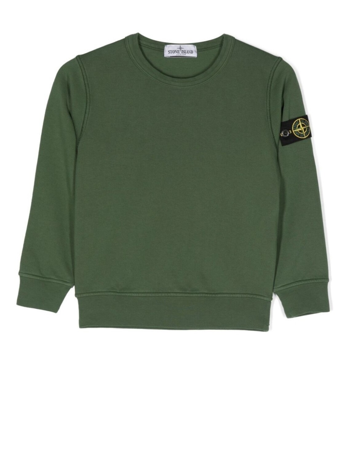 

Stone Island Junior Compass-patch crew-neck sweatshirt, зеленый