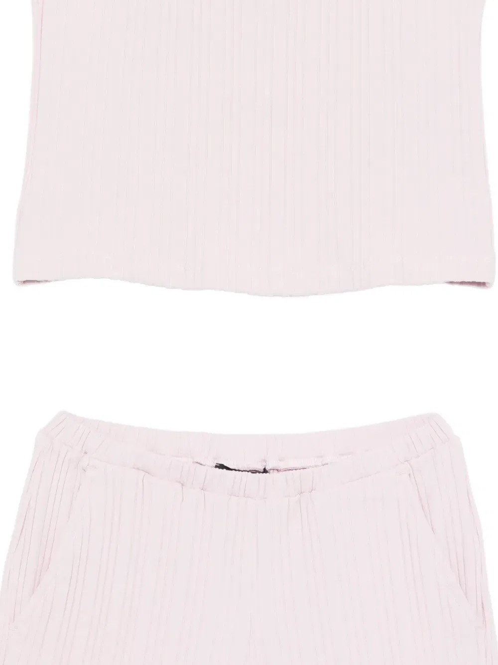 Комплект из топа и шортов с оборками Emporio Armani Kids, розовый — фото 3