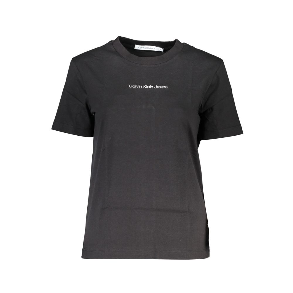 

Черная хлопковая женская футболка Calvin Klein, Black