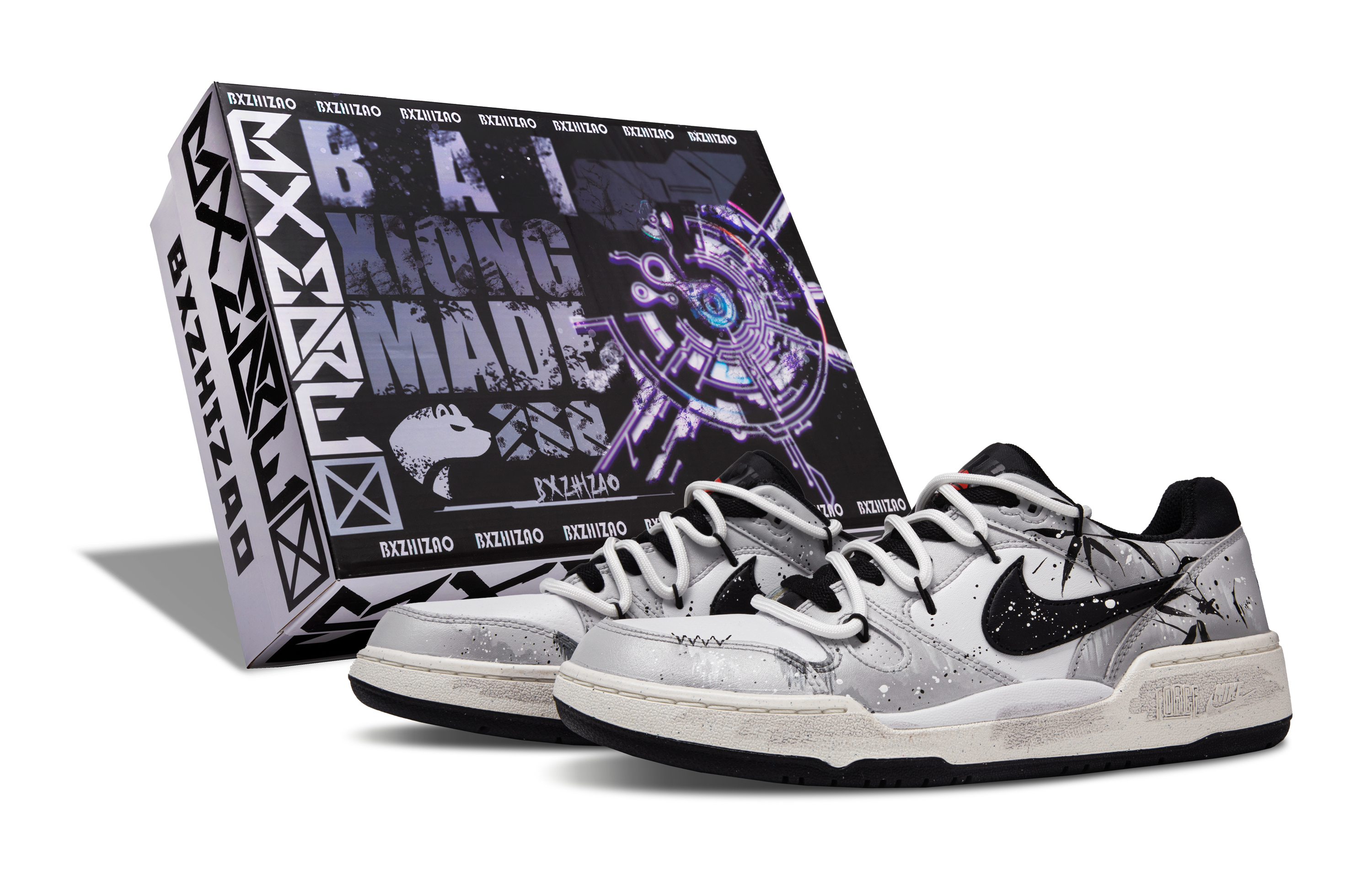 

Nike Кроссовки для скейтбординга Full Force с амортизацией, износостойкие, серые, белые, черные