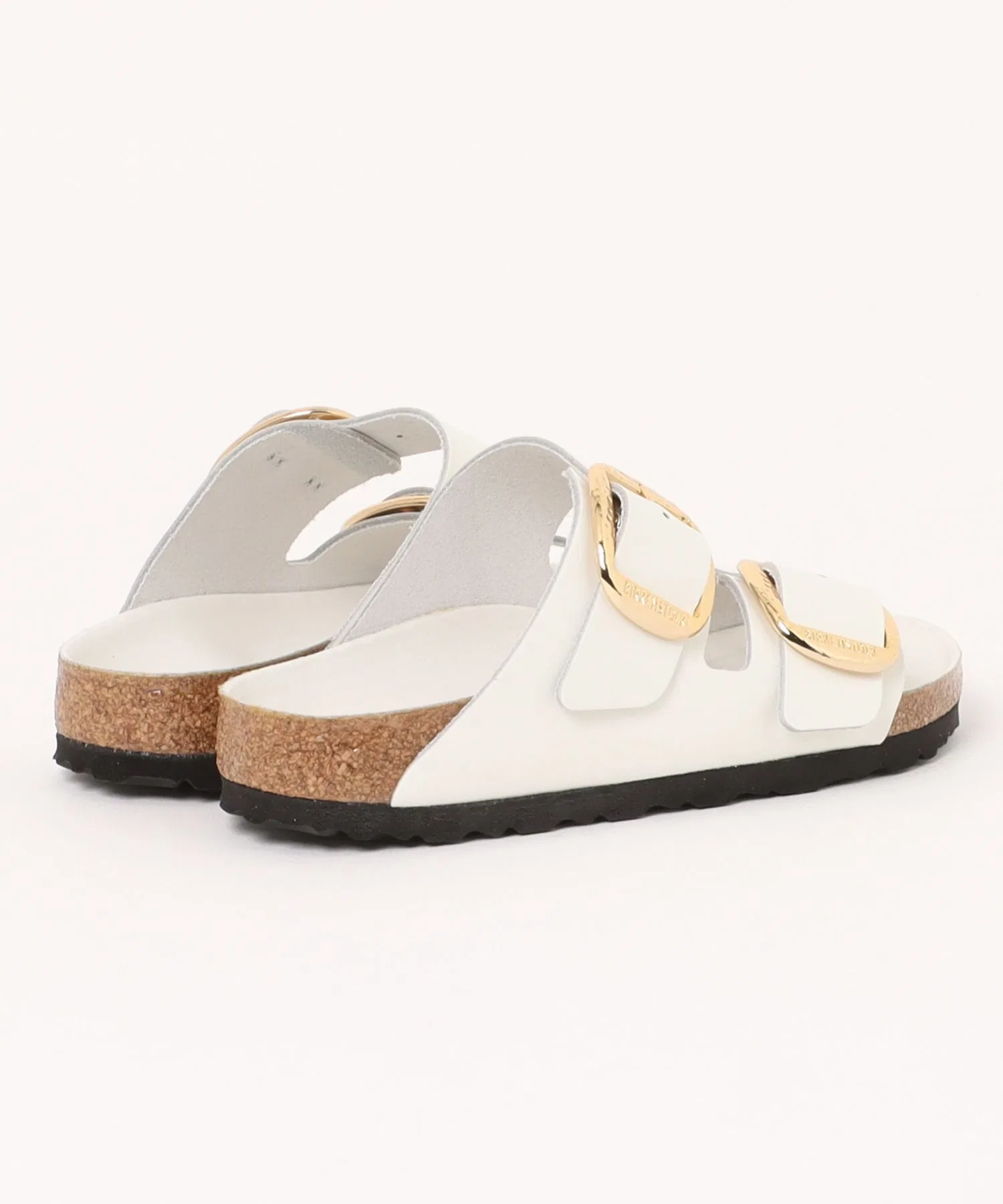 Унисекс сандалии из кожи Birkenstock Arizona с пряжкой белые — фото 2