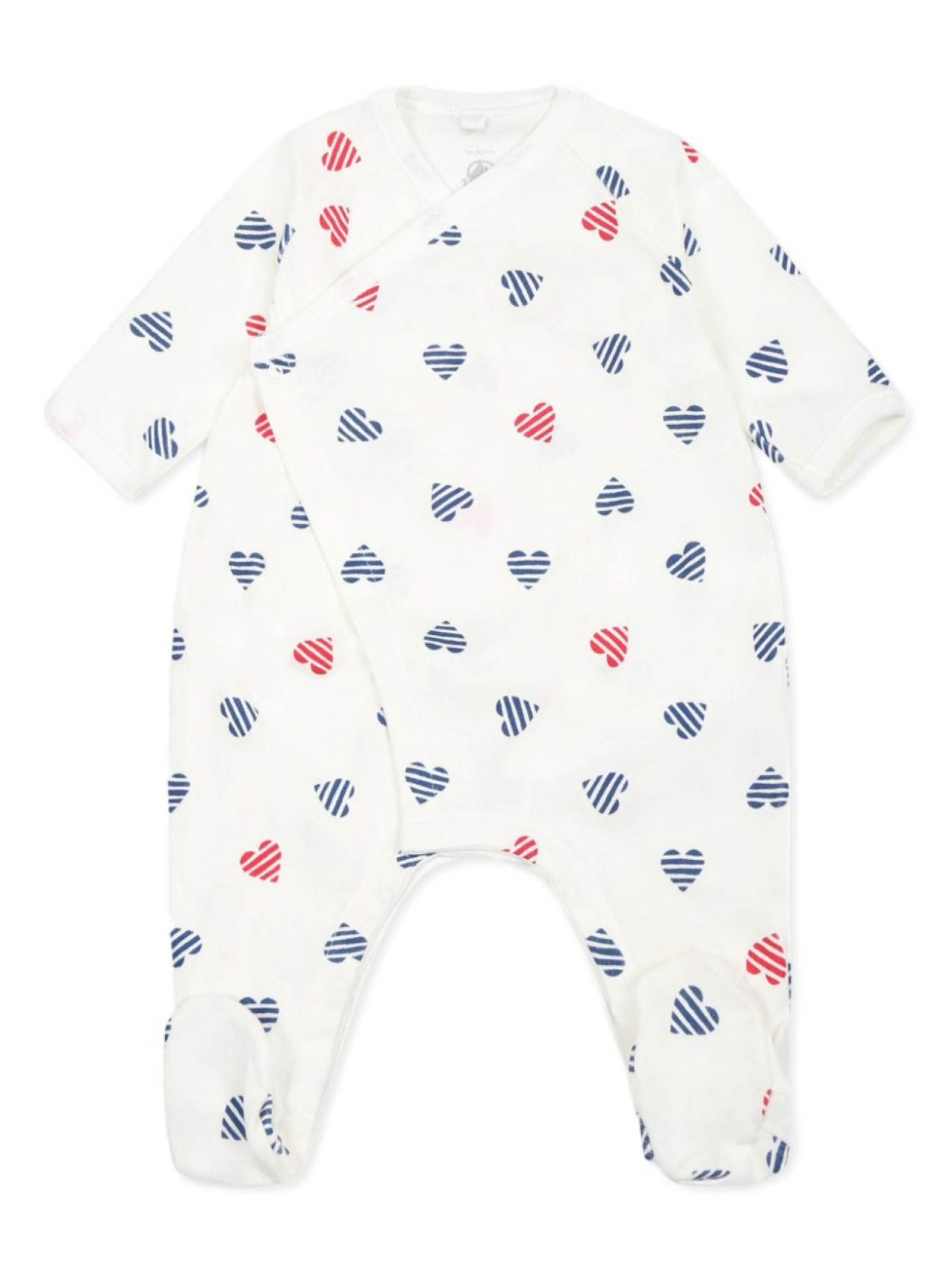 

Petit Bateau комбинезон для новорожденного с принтом, белый