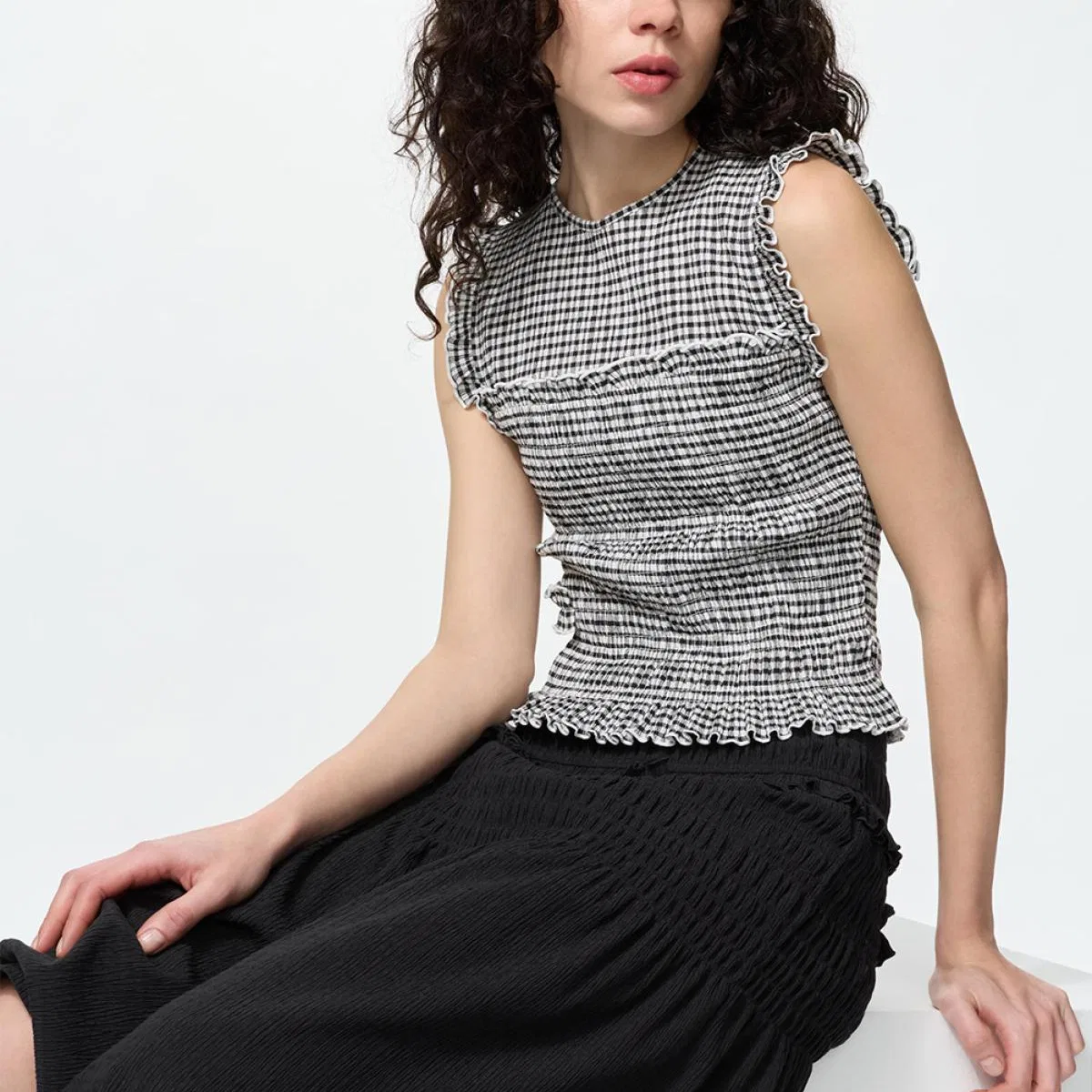 Топ UNIQLO x Cecilie Bahnsen SS26 Ivory — фото 4