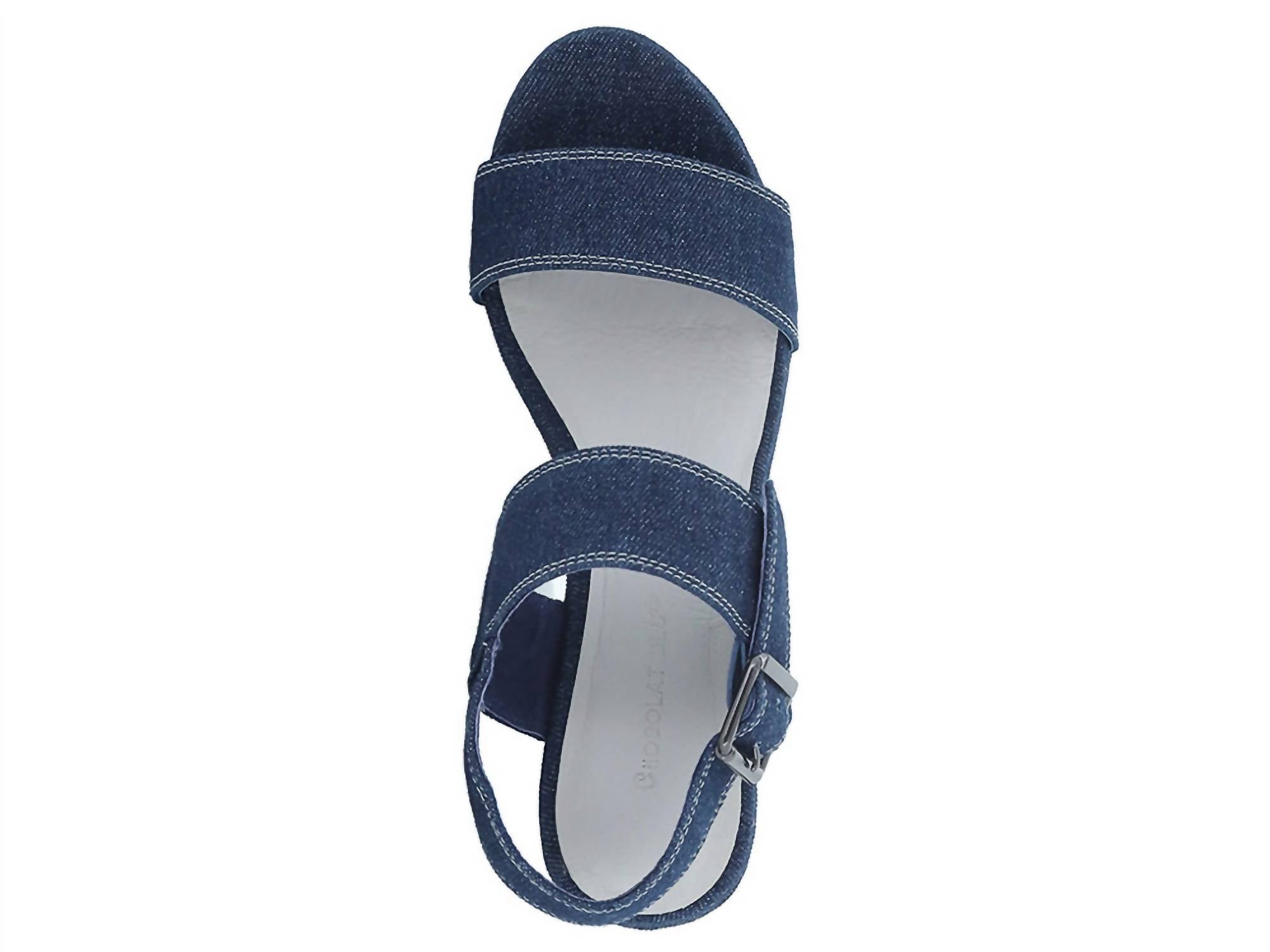 Женские платформенные сандалии Grettel из денима и льна CHOCOLAT BLU, Denim Linen — фото 3