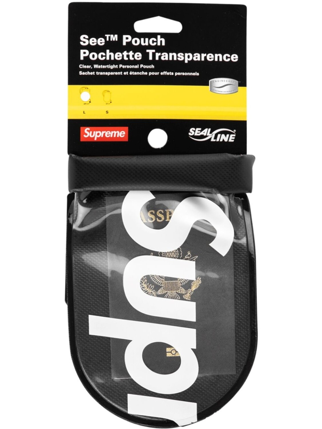 

Supreme большой клатч SealLine See, черный