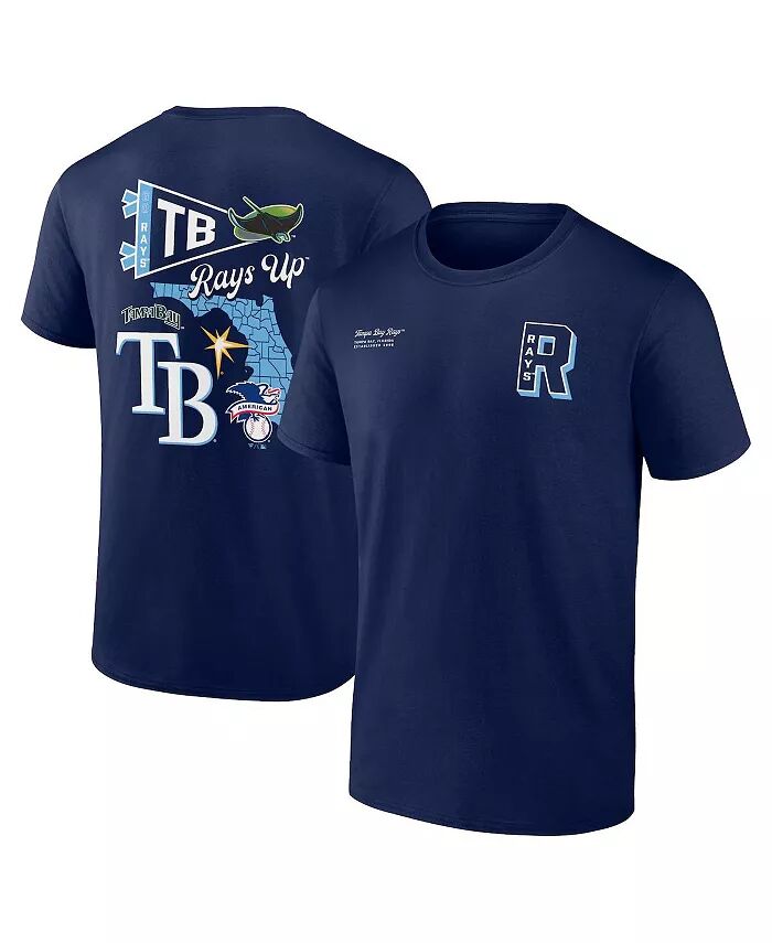 

Мужская темно-синяя футболка Tampa Bay Rays Split Zone Fanatics