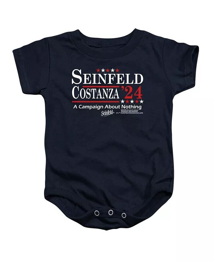 

Детская выборная футболка для маленьких девочек Seinfeld, синий