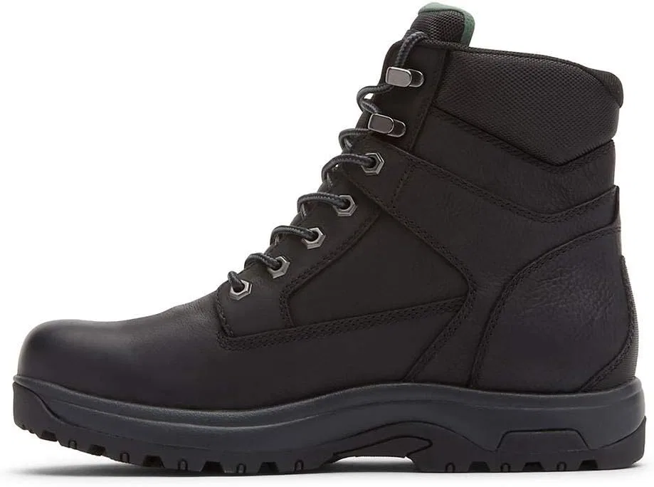 Мужские водонепроницаемые ботинки Dunham 8000 Works 6 дюймов, гладкие, 3-Black Leather — фото 4