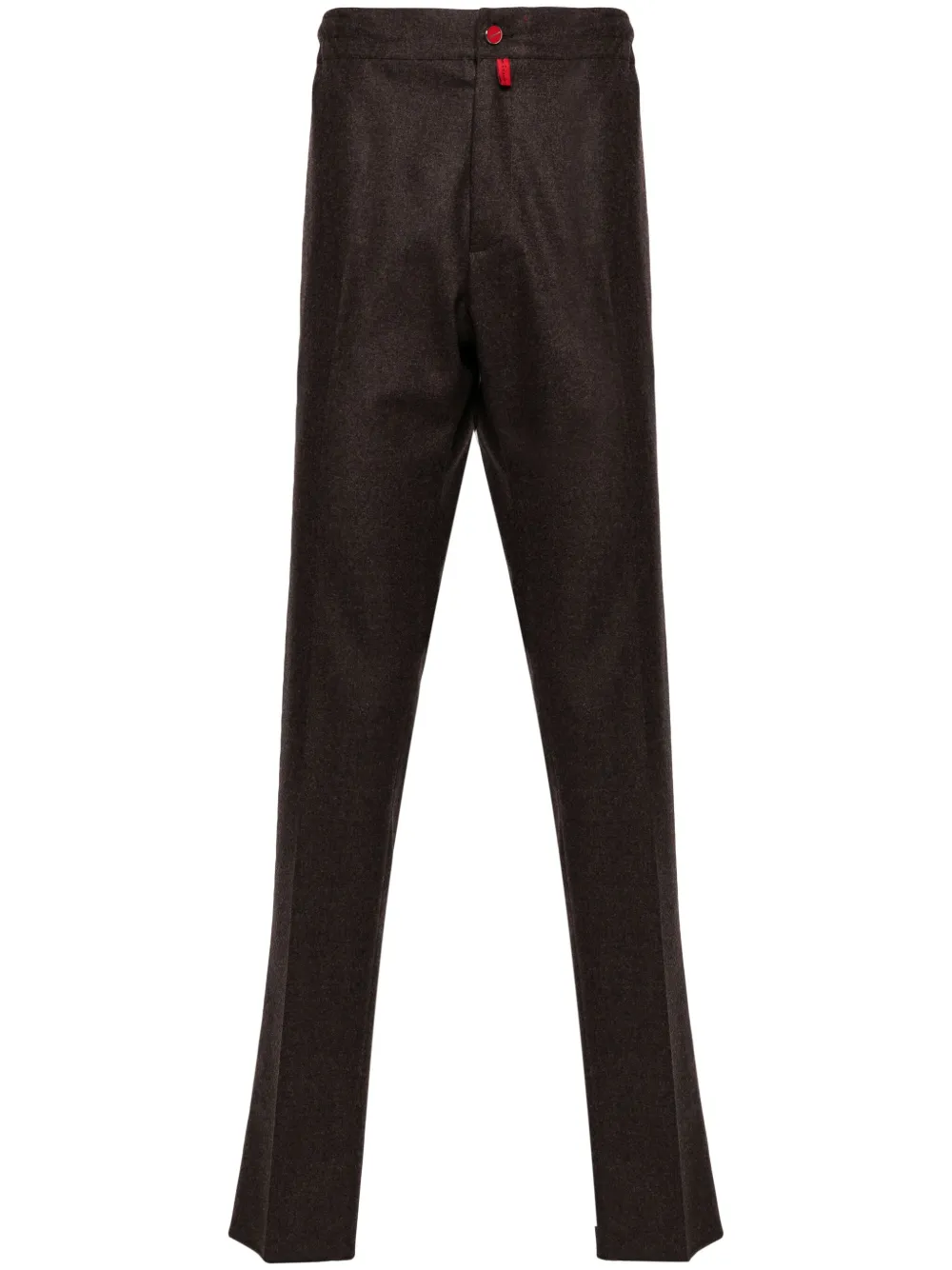 

Прямые брюки с нашивкой-логотипом Kiton, коричневый