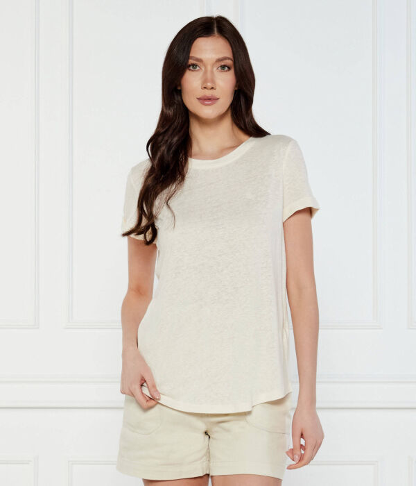 

Льняная рубашка Regular fit Lauren Ralph Lauren, бежевый