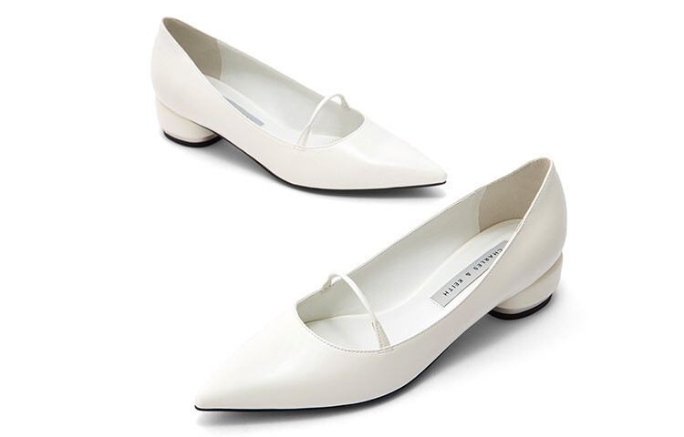 Туфли Мэри Джейн женские низкие белые Charles&Keith — фото 4